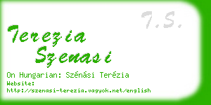 terezia szenasi business card